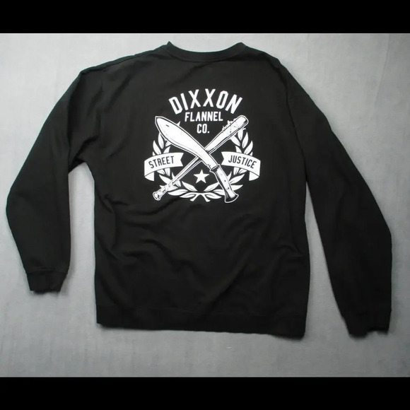 DIXXON FLANNEL CO. LARGE "STREET JUSTICE" MENS 3XL CREWNECK SWEATSHIRT BLACK OG - Picture 1 of 9